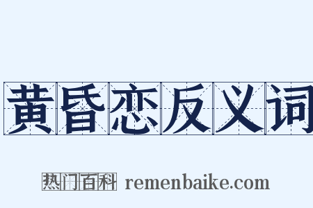 黄昏恋反义词是什么意思的图片